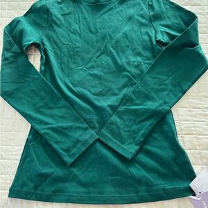 Teal Long Sleeve mock Tirtle Neck Top